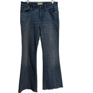 Madewell‎ Flea Market Flare Jeans Womens Size 31 Blue Denim High Rise Crop